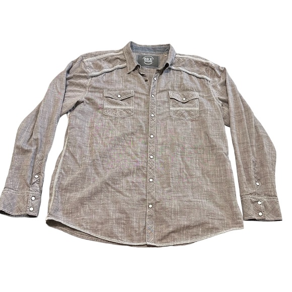 BKE Men's XL Shirt Pearl Snap Athletic Fit Shirt - Picture 2 of 5